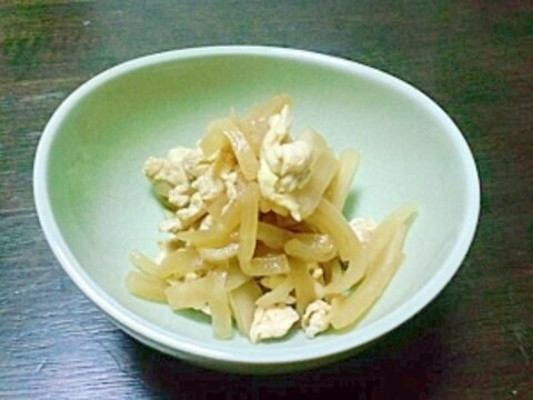 うちの常備菜・大根と卵の中華あえ